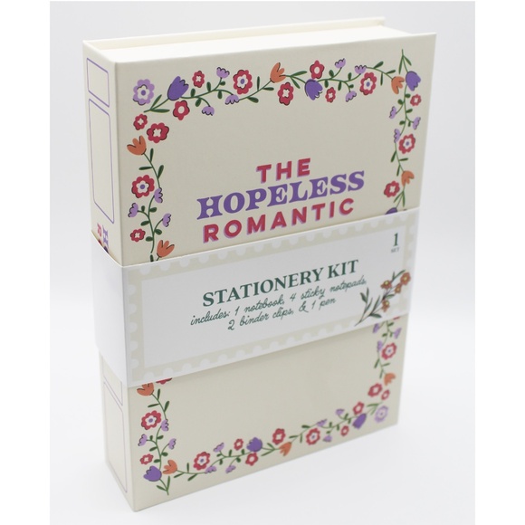 NWT "Hopeless Romantic" Stationery and hand lotion set - Picture 4 of 6